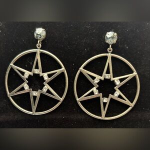 Sabika Silver Star Design Earrings